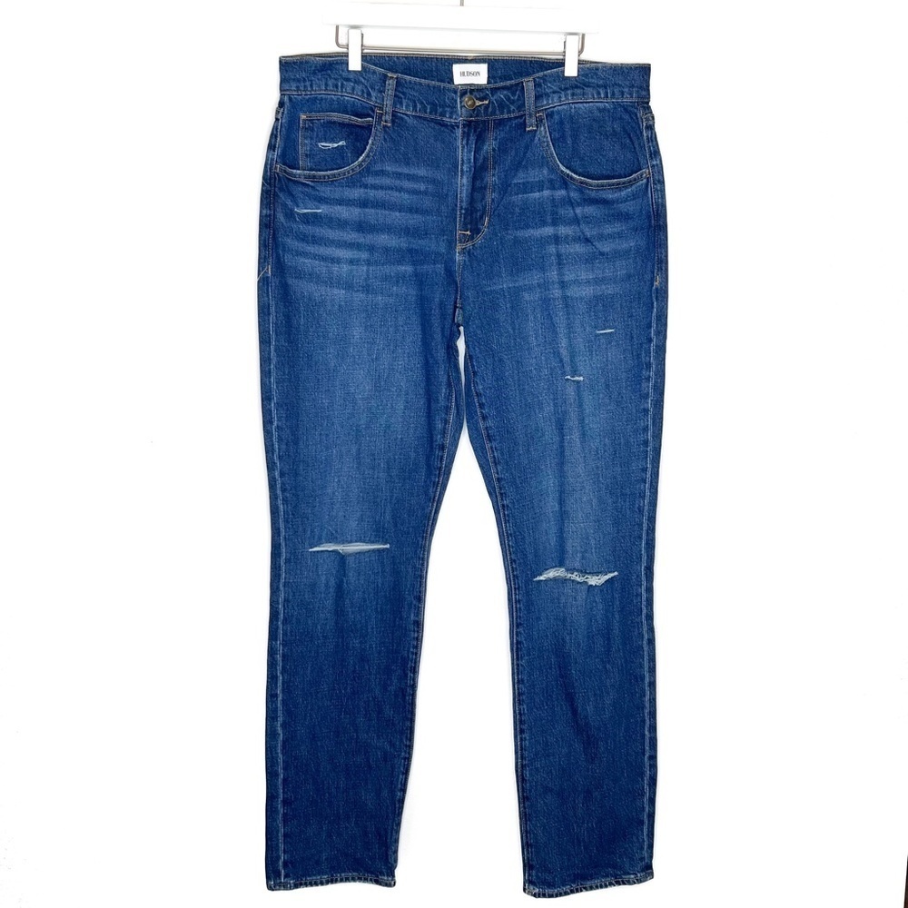 Hudson Jeans Blake Distressed Knee Slim Straight Jeans